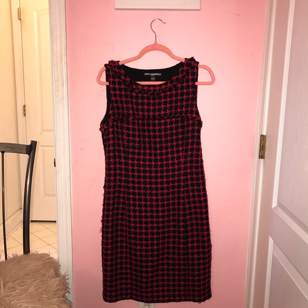 Red and Black Karl Lagerfeld Mini Dress